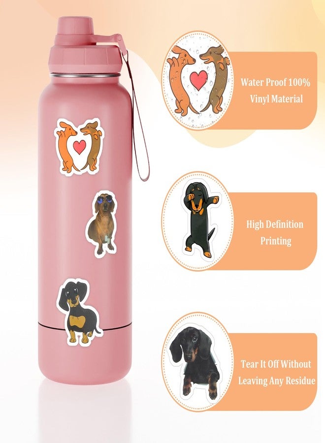Yolev 120 Pcs Dachshund Stickers Kawaii Dog Stickers Waterproof Vinyl Decals Sausage Pet Puppy Sticker for Water Bottles Gift DIY Bike Luggage Phone Case Laptop Scrapbook Skateboard Phone - Image 5